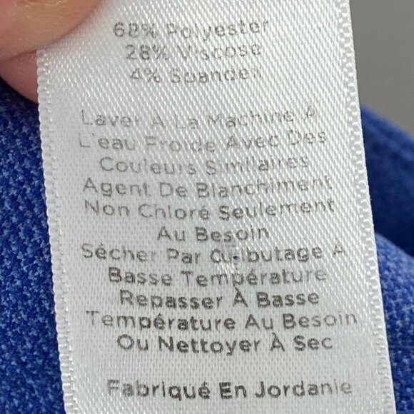 Talbots Hampshire Ankle Pants Blue Chambray Size 14 Textured High Rise Stretch - Picture 11 of 11